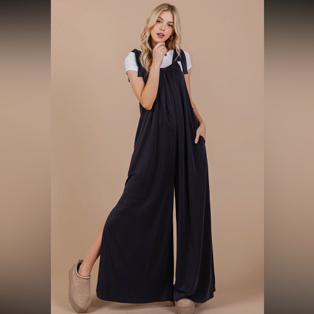 ✨RESTOCKED✨Modal Extra Wide Tie Sleeveless Overalls